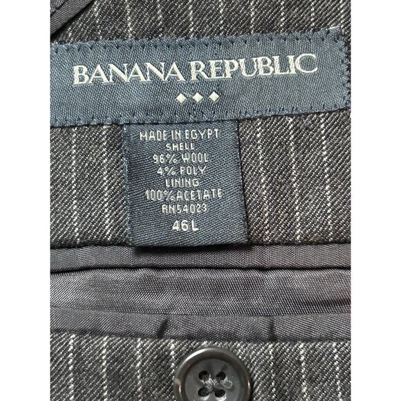 Banana Republic Mens Wool Suit 2 Pc Brown Pinstripe, 36Long, 34x34 - Picture 4 of 16